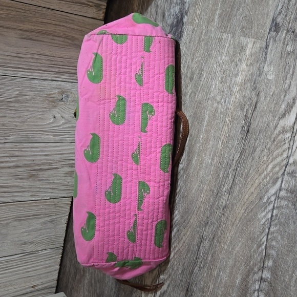 Dooney & Bourke Satchel Pink Green Duck Hobo Zip Handbag Purse - Picture 4 of 8